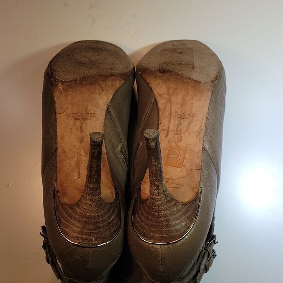 COACH DAPHNEY LEATHER ANKLE WOMEN"S BOOTS - Picture 9 of 14